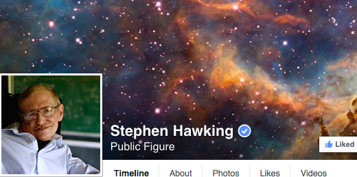 Stephen Hawking encanta fãs em rede social